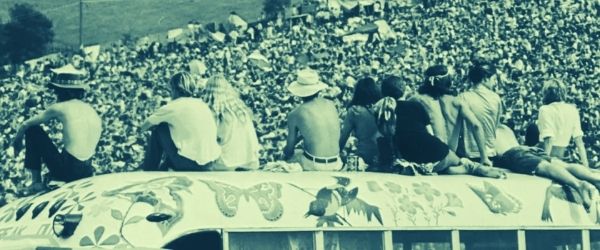 Paz, amor e música em Woodstock.